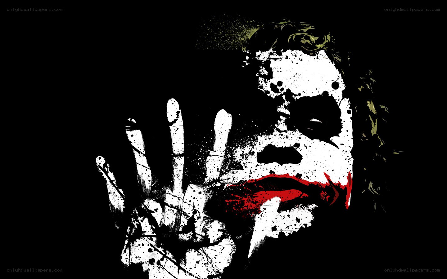 Joker character with red lips