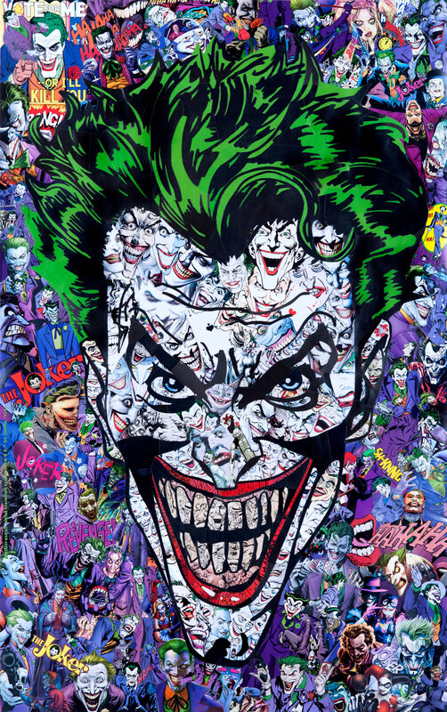 Joker Collage Artwork — Green
