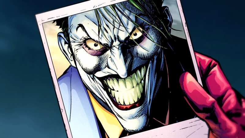 Joker Comic Book Portrait — Blue