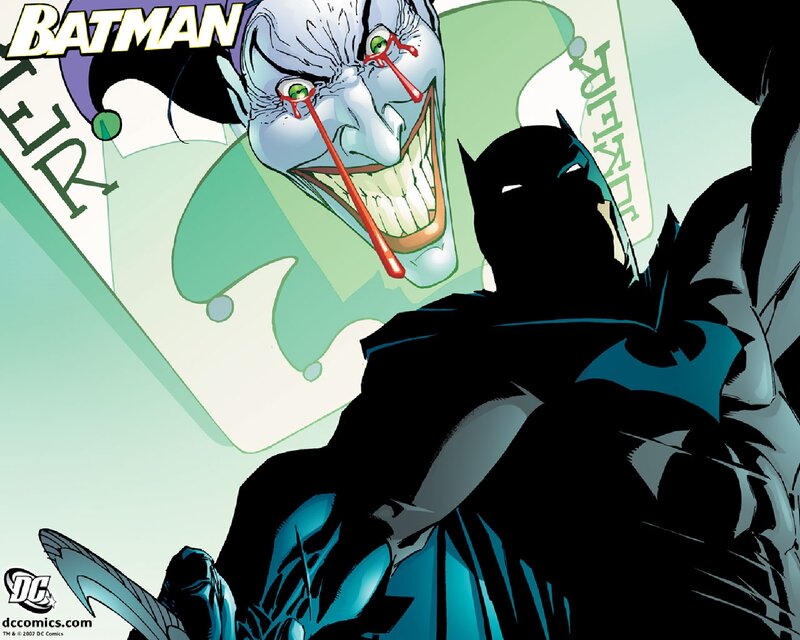 Joker Confronting Batman — Black