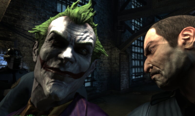 Joker confronts a man