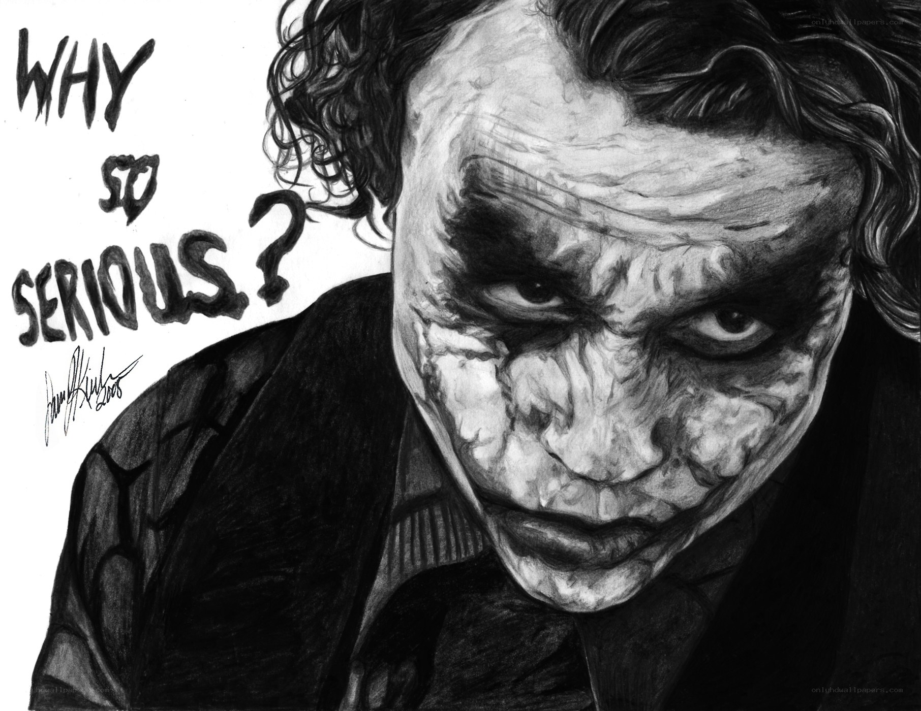 Joker drawing with quote