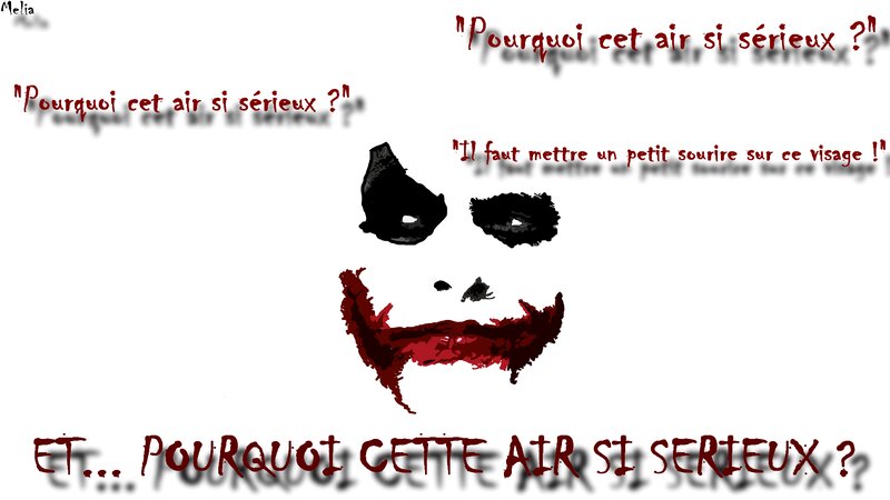Joker Face Drawing — White