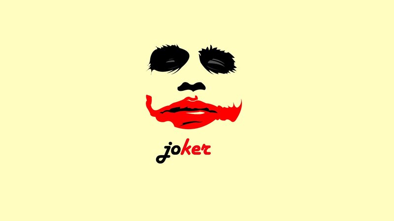 Joker Face Illustration — Yellow, Stylized