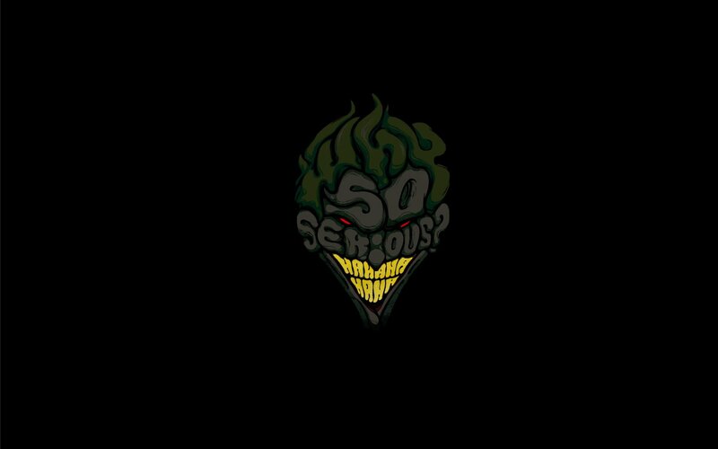 Joker Face Logo — Black, Dark