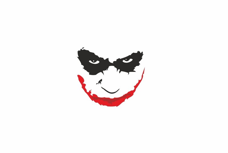 Joker Face Logo — Black, Menacing