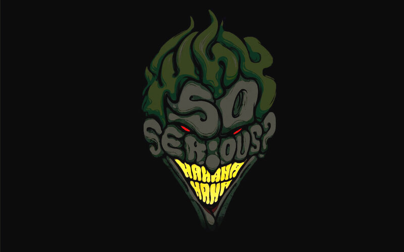 Joker Face Logo — Black