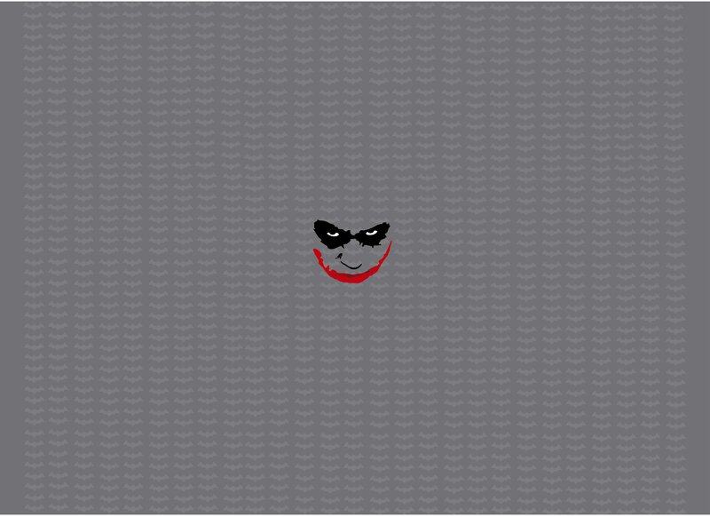 Joker Face Logo — Gray, Menacing