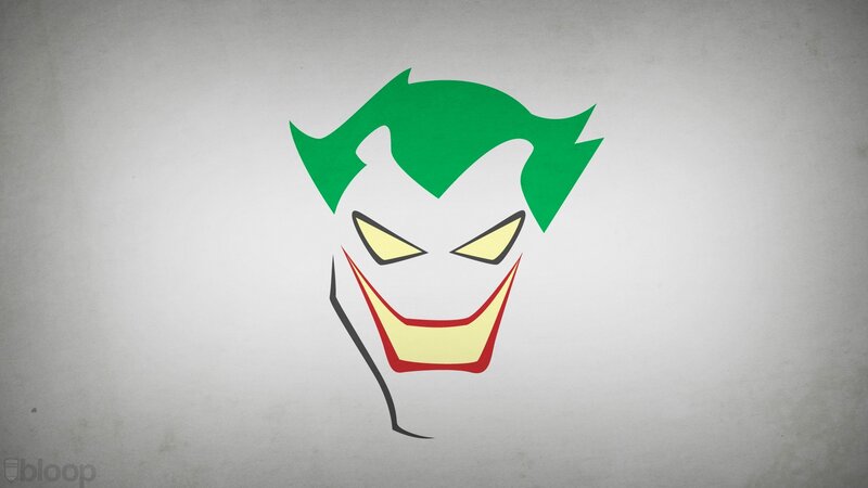 Joker Face Logo — White
