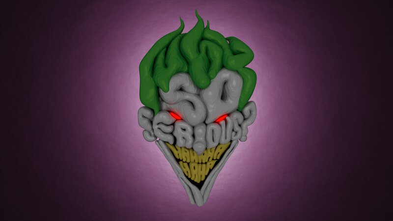 Joker Face Sculpture