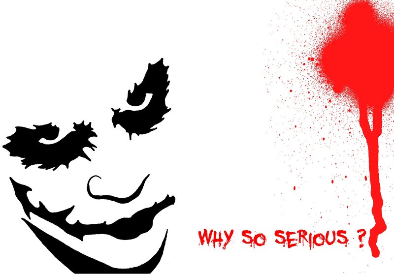 Joker Face Silhouette — Black, Dark, Chaotic