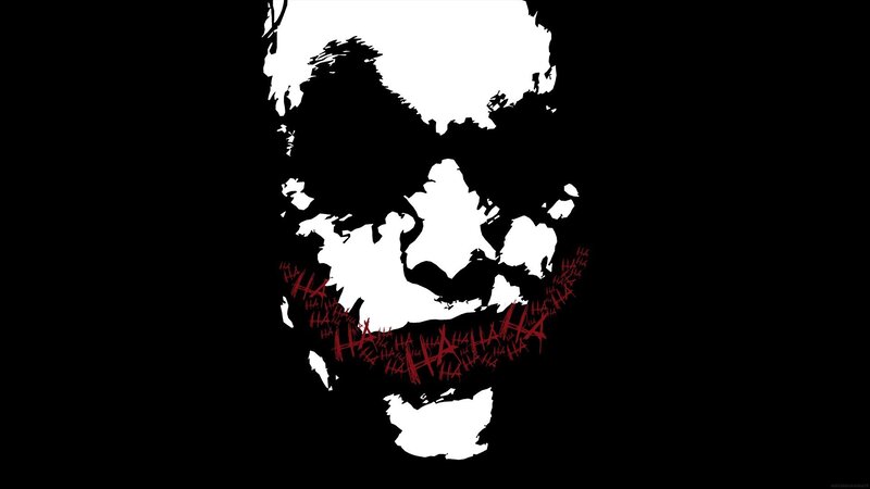 Joker Face Silhouette — Black