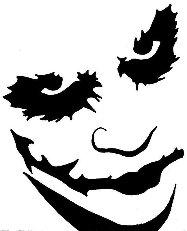 Joker face stencil
