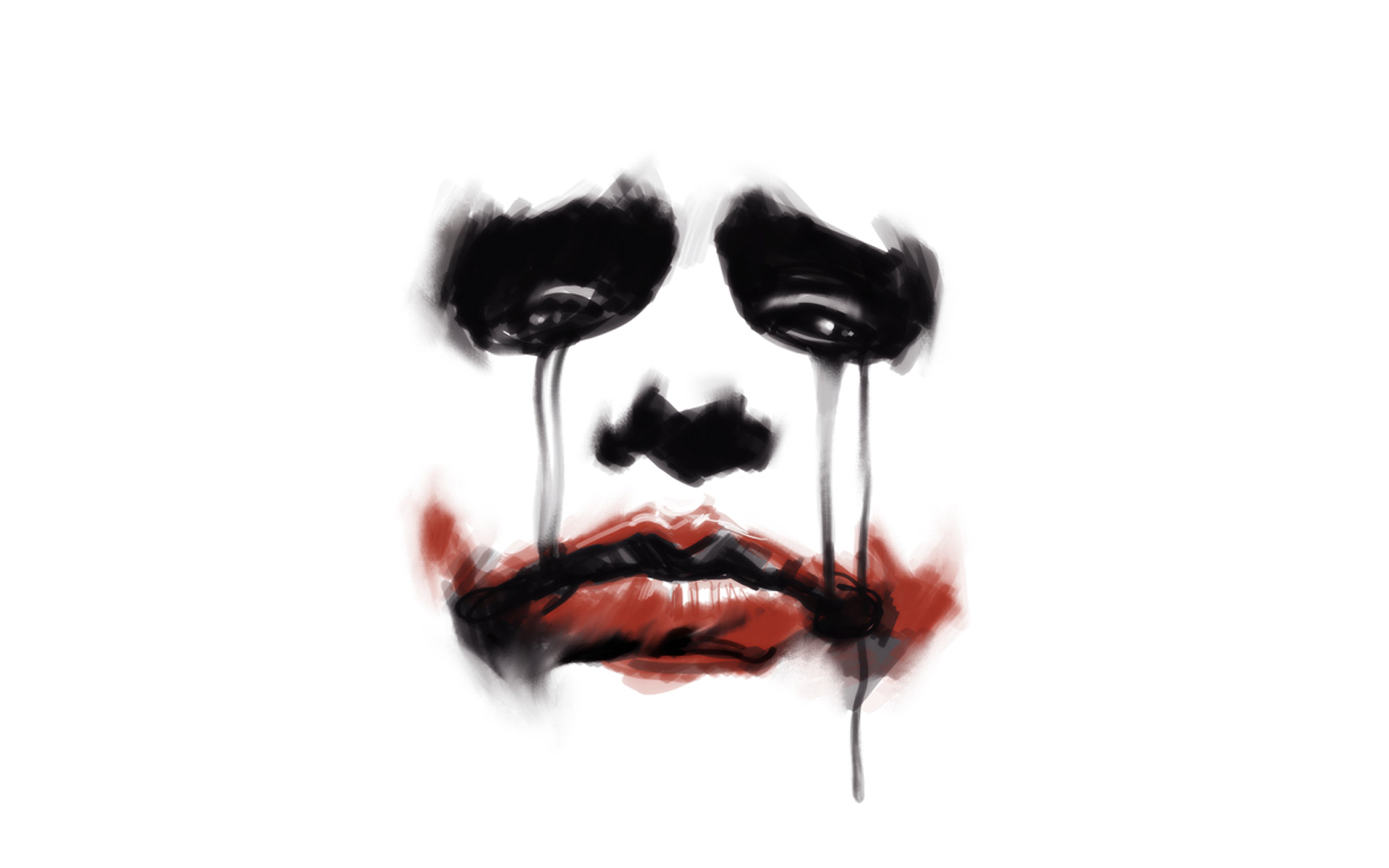 Joker face with tears