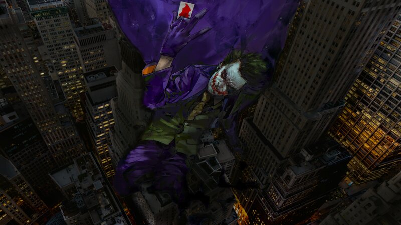 Joker Falling from Building