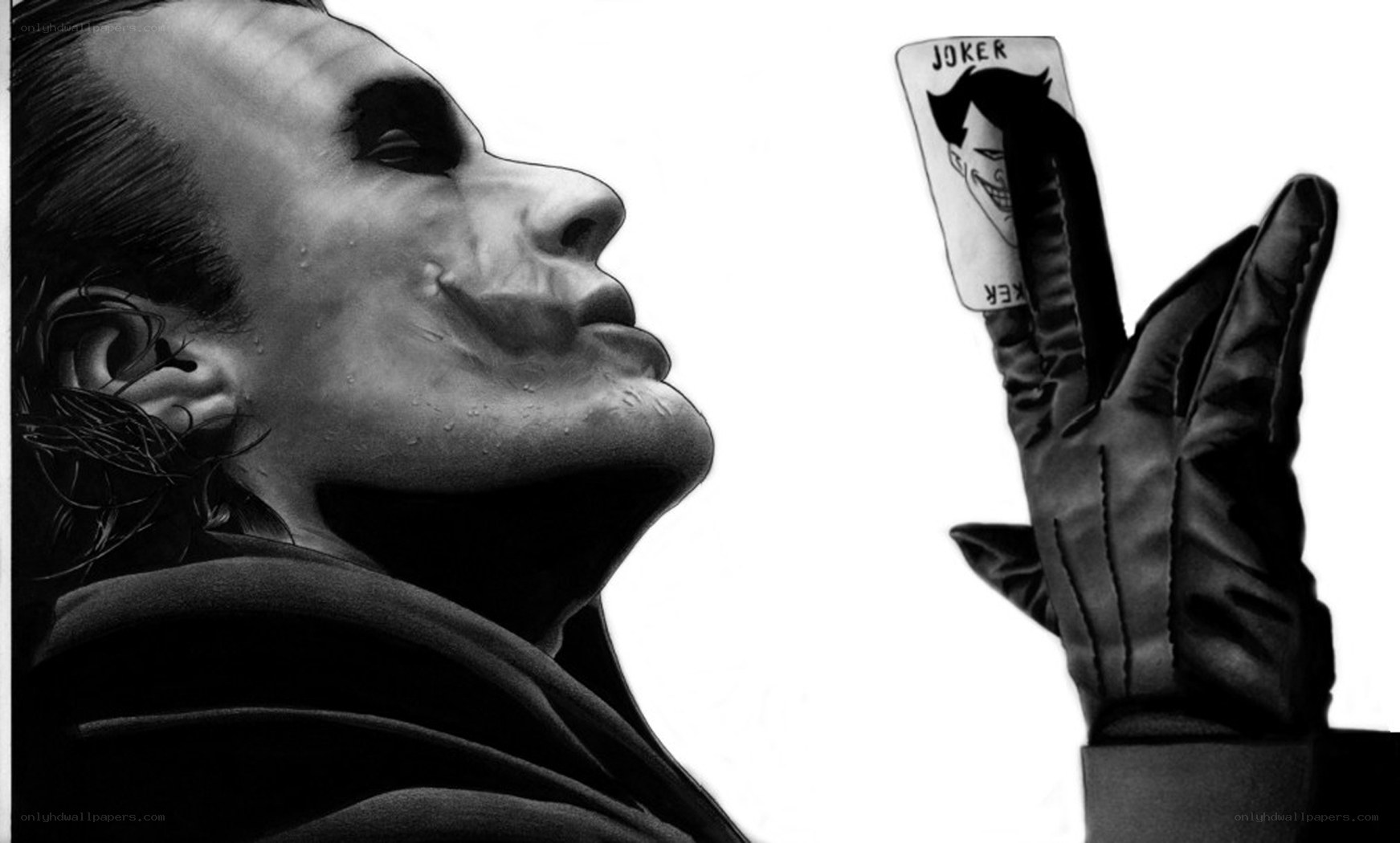 Joker holding a card