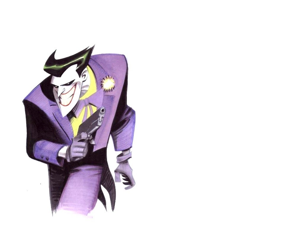 Joker holding a gun