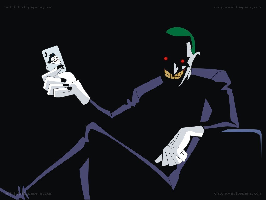 Joker holding a playing card