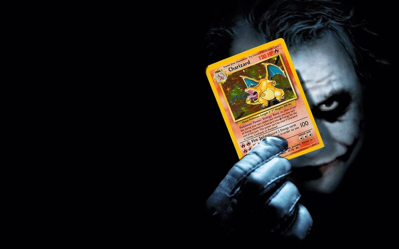 Joker Holding Card — Black, Dramatic, Night
