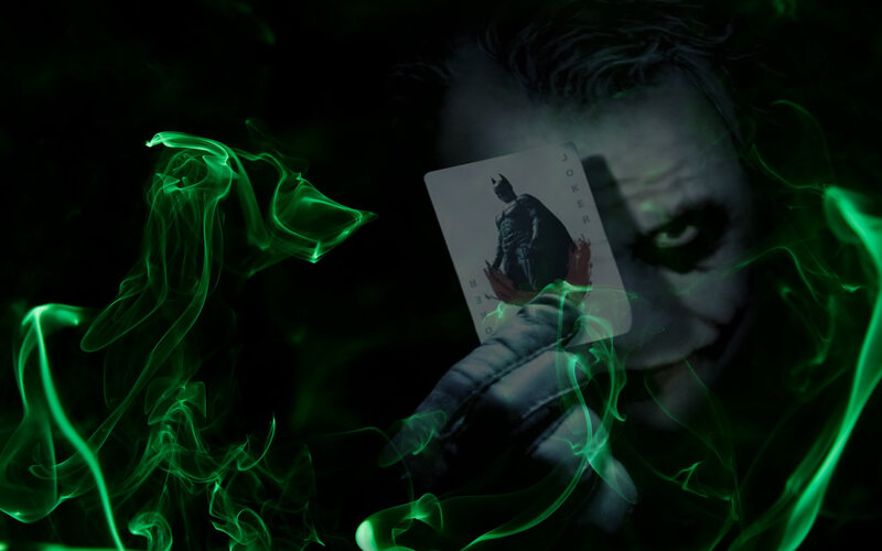 Joker Holding Card — Green