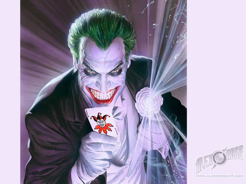 Joker Holding Card — Purple