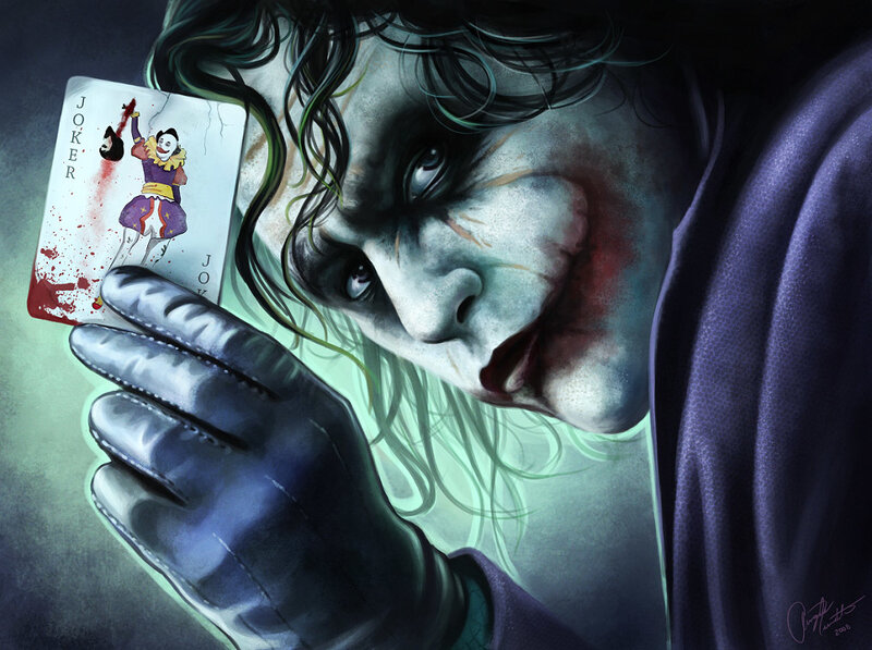 Joker Holding Card