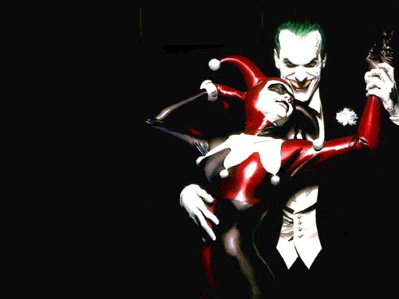 Joker Holding Harley Quinn — Black