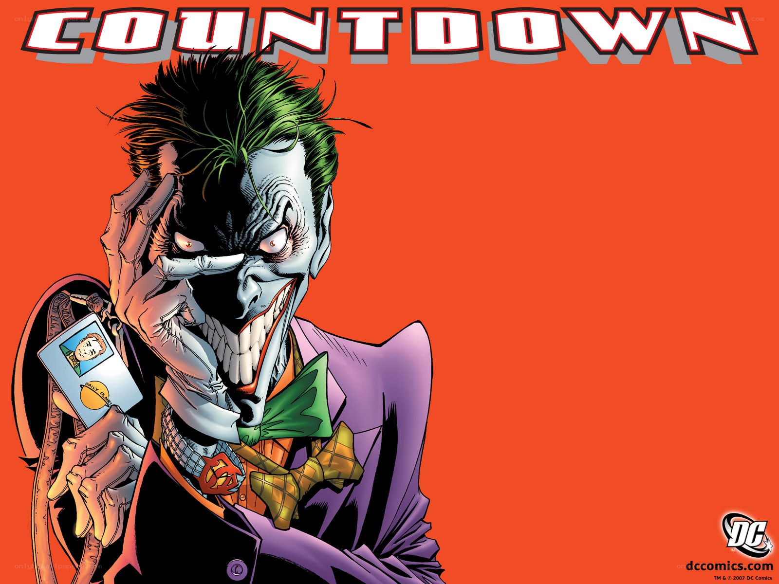Joker holding ID card