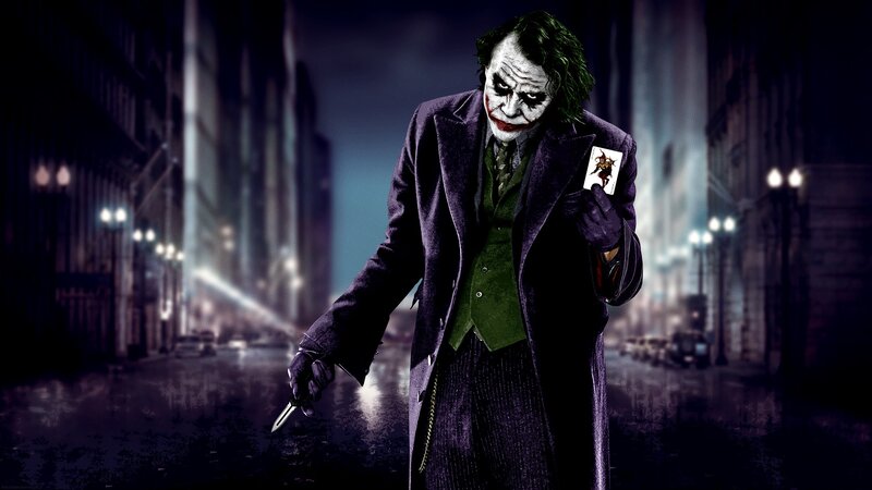 Joker Holding Knife