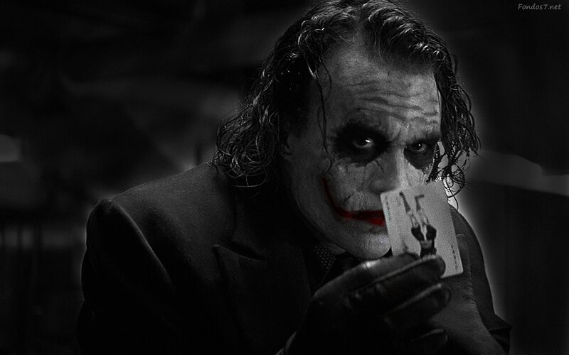 Joker Holding Playing Card — Black