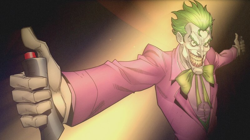 Joker Holding Spray Can
