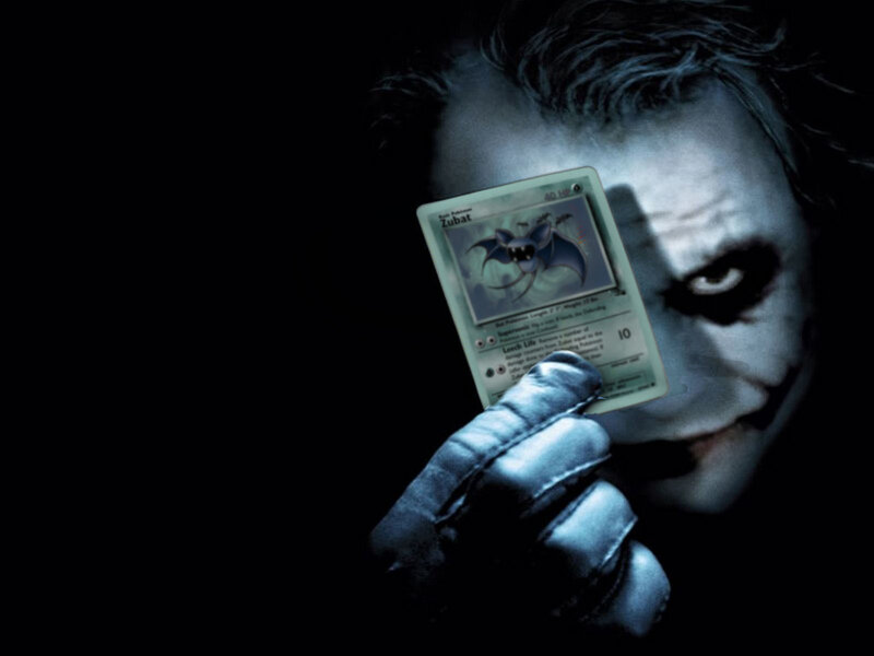 Joker holding Zubat card