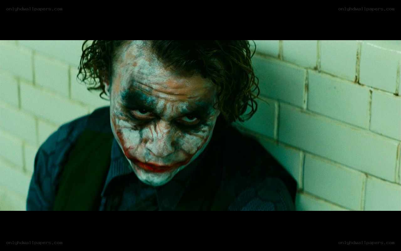 Joker in a bathroom