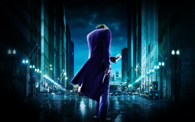 Joker in a city street