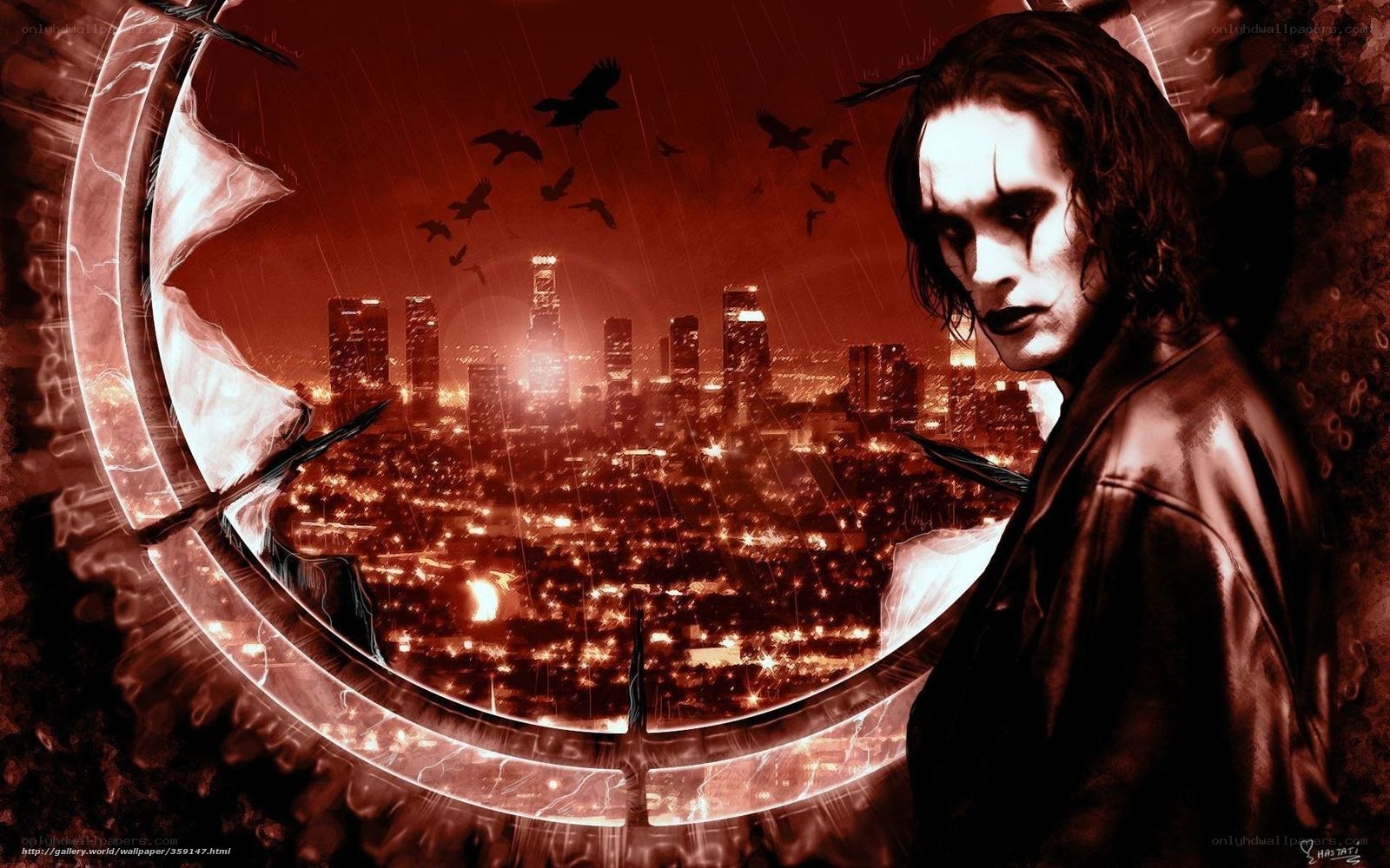 Joker in a cityscape