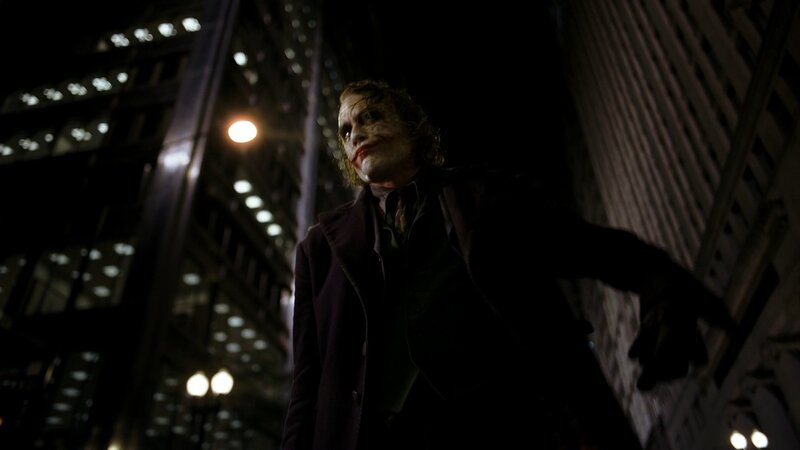 Joker in a dark alley