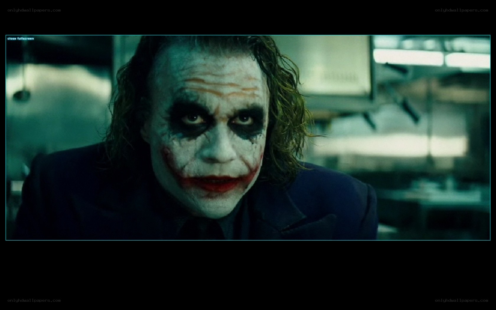 Joker in a dark room