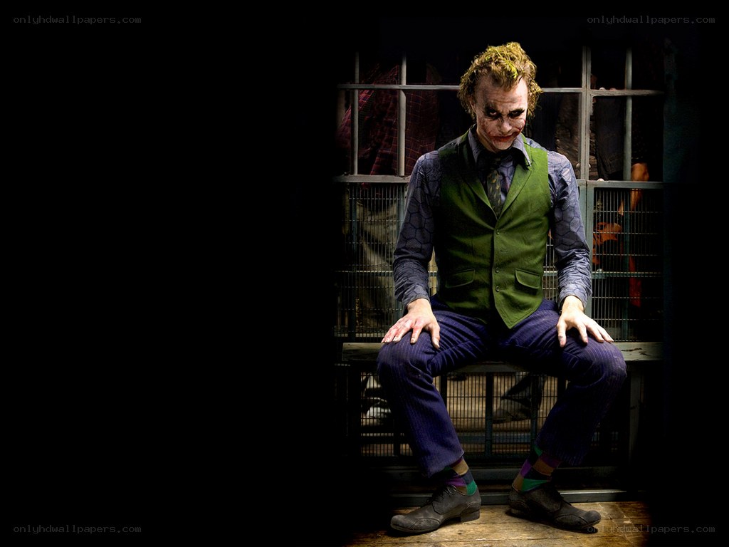 Joker in a jail cell