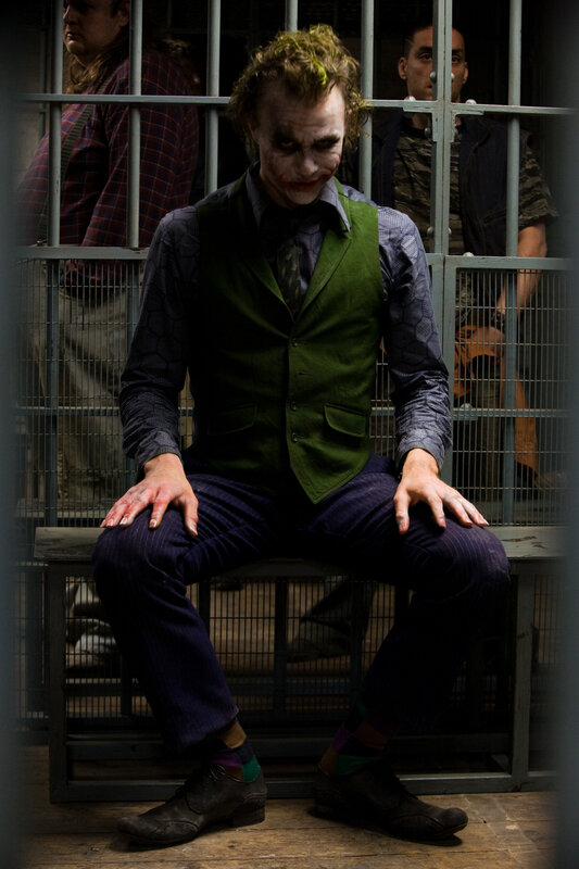 Joker in a jail cell