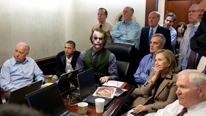 Joker in a meeting room