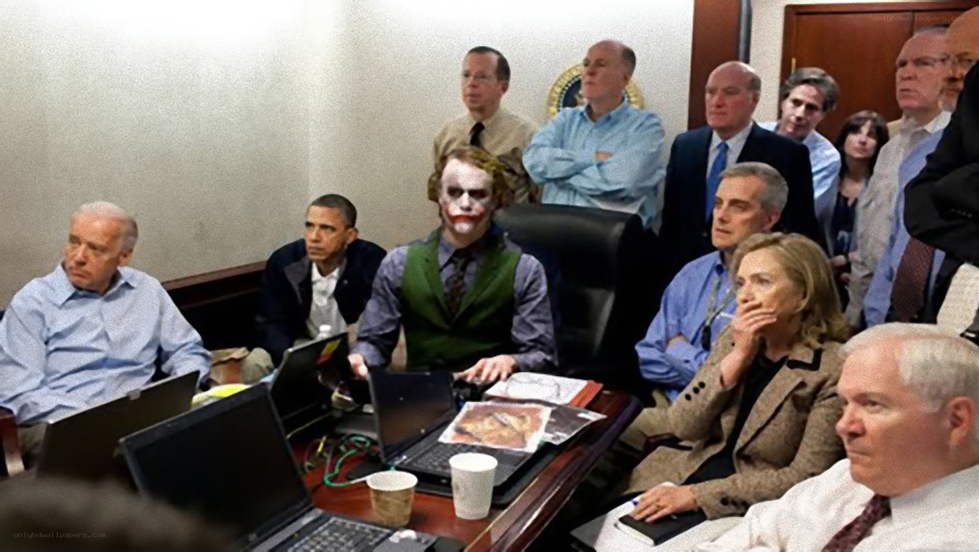 Joker in a meeting