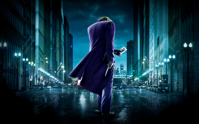Joker in a rain-soaked city
