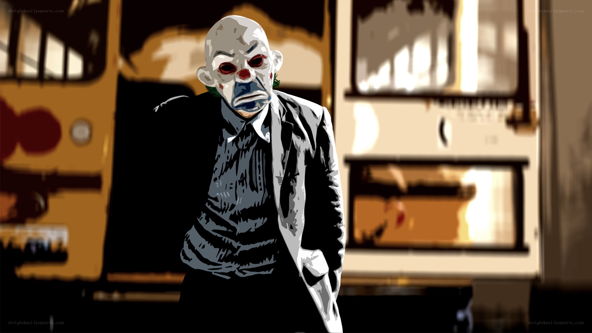 Joker in a school bus