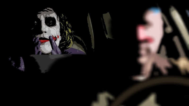 Joker in Car