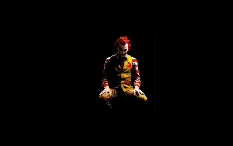 Joker in clown costume
