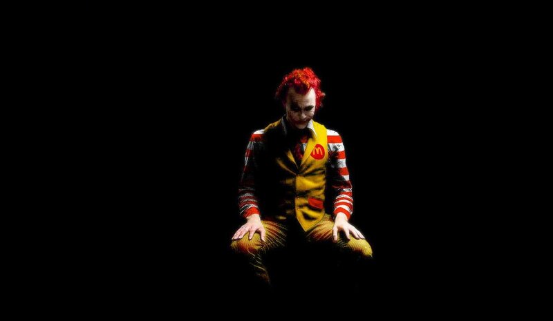 Joker in McDonald's costume