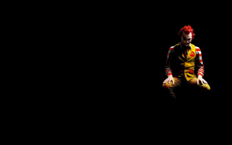 Joker in McDonald's costume