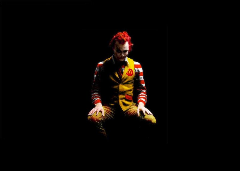Joker in McDonald's costume