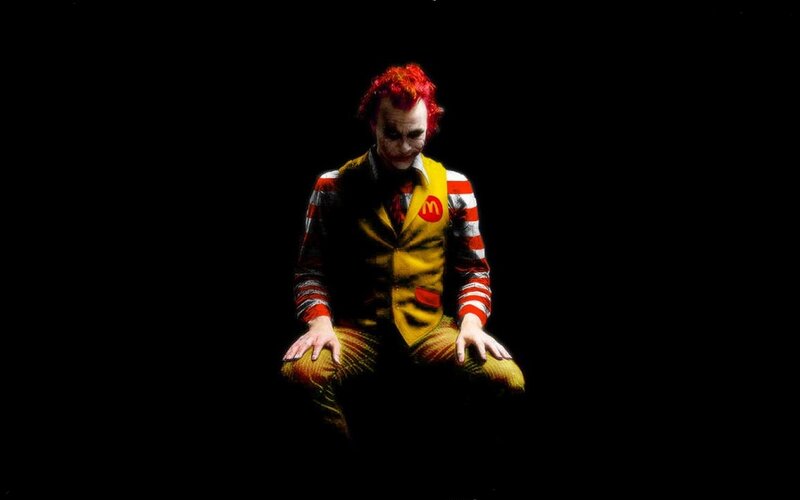 Joker in McDonald's costume