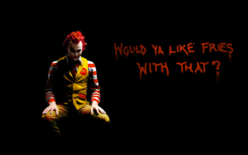 Joker in McDonald's costume